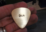 bronze guitar pick - dick pick --- yes I went there