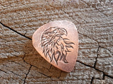 copper eagle head guitar pick - playable
