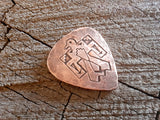 copper guitar pick - playable with thunderbird