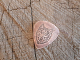 copper guitar pick - playable with wolf