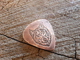 copper guitar pick - playable with wolf
