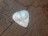 sterling silver guitar pick - playable with winged guitar
