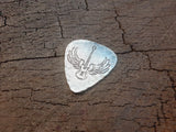 sterling silver guitar pick - playable with winged guitar