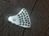 sterling silver shark tooth guitar pick with holes