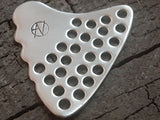 sterling silver shark tooth guitar pick with holes