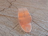 copper thumb pick with your custom name or custom saying