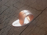 copper thumb pick with your custom name or custom saying