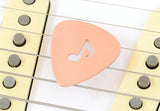 8th Note Guitar Pick in Copper with Musical Inspiration