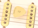 I love Dad Bronze Guitar Pick with Baby Feet