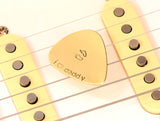 I love Dad Bronze Guitar Pick with Baby Feet