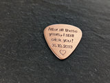 copper guitar pick for anniversary - playable