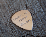 bronze guitar pick for Grandpa