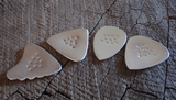4 aluminum guitar picks in different shapes - non slip
