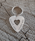 aluminum guitar pick keyring for your man - playable