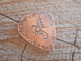 copper guitar pick with dragon - playable