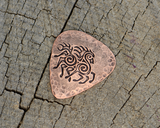 copper guitar pick - playable with sleipnir - 8 legged horse from norse mythology