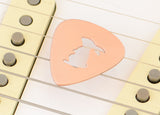 Bunny Guitar Pick for a Rock’n Rabbit in Copper