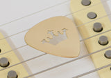 Crown Cutout Bronze Guitar Pick for a Royal Guitarist