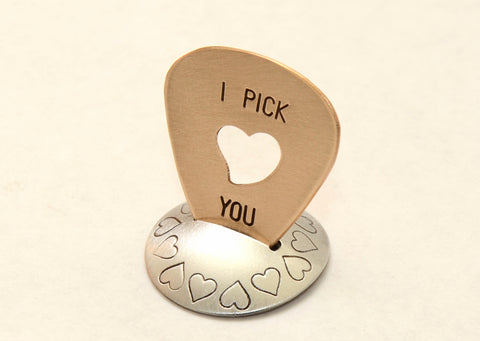 Guitar Pick Stand for Valentine’s Day or Inspiring Love with Hearts