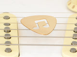 Beamed 8th Notes Bronze Guitar Pick with Musical Inspiration