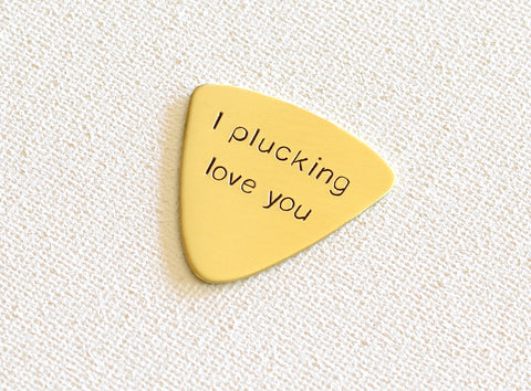 I Plucking love You Triangular Bass Guitar Pick