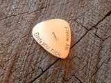 bronze guitar pick - playable for dad