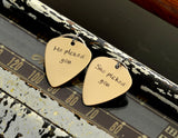 Couples Guitar Pick Personalized Keychain Set – He picked you – She picked you