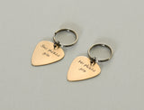 Couples Guitar Pick Personalized Keychain Set – He picked you – She picked you