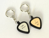 Personalized Guitar Pick Keychains for Couples  – I still pick you – I pick you