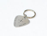 Home is where you are guitar pick keychain