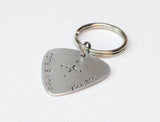 Home is where you are guitar pick keychain