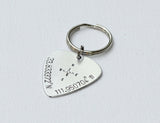 Keychain Guitar Pick with Personalized Latitude Longitude Coordinates