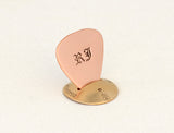Old English Initials Copper Guitar Pick