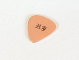 Old English Initials Copper Guitar Pick