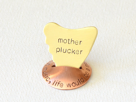 Mother Plucker Shark fin Artisan Bronze Guitar Pick