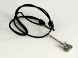 Flaming Guitar Necklace in Sterling Silver Handcrafted using Shadowbox Technique