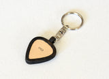 Infinity Guitar Pick Keychain in Bronze