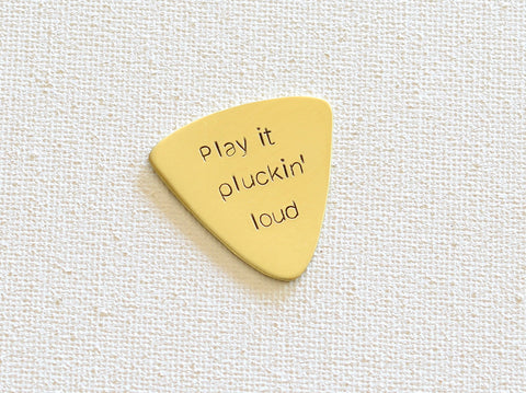 Play it Plucking Loud Bronze Bass Guitar Pick