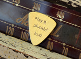 Play it Plucking Loud Bronze Bass Guitar Pick