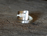 Sterling Silver Guitar Wrap Ring for Musical Inspiration