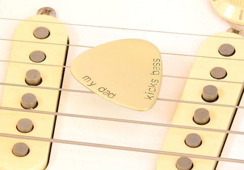 My Dad Kick Bass Bronze Guitar Pick