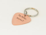 My nurse rocks copper guitar pick keychain