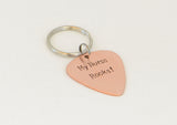 My nurse rocks copper guitar pick keychain