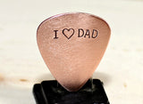 Copper guitar pick for dads and fathers day