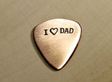 Copper guitar pick for dads and fathers day