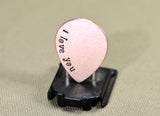 I love you teardrop copper guitar pick