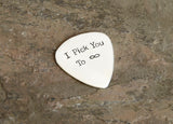 I Pick You to Infinity Sterling Silver Guitar Pick