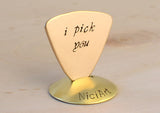 I Pick You Bronze Triangular Guitar Pick for Bassists