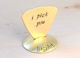 I Pick You Bronze Triangular Guitar Pick for Bassists