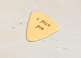 I Pick You Bronze Triangular Guitar Pick for Bassists